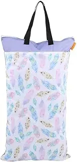 Fdit Large Hanging Wet/Dry Pail Bag for Cloth Diaper, Inserts, Laundry with Two Zippered Waterproof, Reusable (EF203)