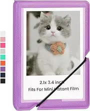 [LIFTING] Mini Photo Album with 28 Pocket 2x3 Inch Pictures Fits for Fujifilm Instax Mini 7s 8 9 11 25 26 40 50s 90 Evo Z2300 Instant Camera, Polaroid Snap,Kpop Photocard Holder (Royal Purple)