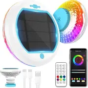 Pool Chlorine Floater with Floating Pool Lights,APP-Controlled Lights Adjustable