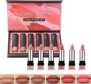 CHSEEO 6 Pcs Matte Velvet Lipstick Makeup Set, Non-Stick Cup Not Fade Waterproof Long Lasting Nude Lip Gloss Red Pink Lipstick, Beauty Lips Makeup Kit Makeup Gift Box Set For Make Up Women Girls - A