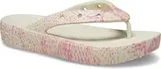 [Crocs] Classic Off White Flip-(208243-2Y3)-7 UK Women (W9), Bone/Multi, 7 UK (W9)