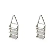2x Homeleisure Plastic Bathroom/Shower Caddy Hanging Tidy Organiser Rack White