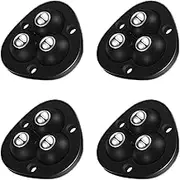 Sticky Pulley Wheels - Small Appliance Sliders | Stainless Steel Rollers Wheels | 4 sellf Adhesive Caster Wheels | Swivel Wheels for Storage Bin Coffee Makers, Air Fryers, Microwaves