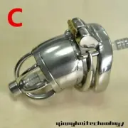 Stainless Steel Chastity Cage Urethral Tube Metal Male Chastity Device New