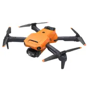 P8 Mini Drone with 4K Dual Camera Wifi FPV 4 Sides Infrared Obstacle Avoidance RC Quadcopter Helicopter Toys - Orange with 2 Batteries