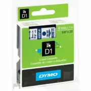 Dymo DYM40914 LabelManager 200 D1 Label Tape, 3/8" x 23 ft, Blue on White
