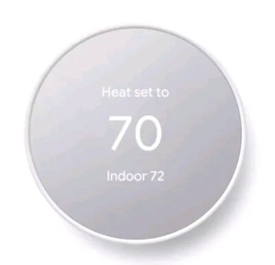 100% AUTHENTIC Google Nest Smart Thermostat, SNOW- GA01334-US, NEW with BOX