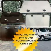 RV CARAVAN LOCKABLE HATCH MOTORHOME ACCESS DOOR STORAGE DOOR 600mmX400 BLACK