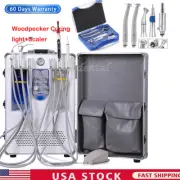 Portable Dental Delivery Unit Compressor+Scaler+Curing Light +LED Handpiece Kit