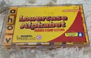 Rubber Stamp Letters Set - Lowercase & Uppercase, Numbers & Math - Pre-K & Up