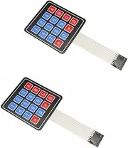 SagaSave 2 Pieces 4 x 4 Matrix Array Keypad, Professional Electric Membrane Switch Keyboard with 16 Key Button