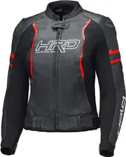 Held Street Rocket 4, leather jacket perforated women , color: Black/Neon-Red , size: 42