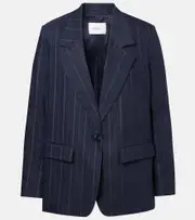 [Dorothee Schumacher] Dorothee Schumacher Modern Sophistication linen-blend blazer AU 6 blue