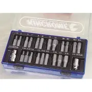 Kincrome HEX & SPLINE DRIVE SOCKET SET 23 Pcs + Storage Case Australian Brand