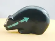 Zuni Emery Boone Jet & Turquoise Inlay Medicine Bear Fetish Sculpture