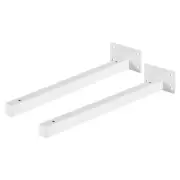 Floating Shelf Brackets, 2pcs 12"(300mm) Wall Mounted Shelf Supports, White