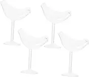 Gatuida 1Set Bird Shape Cocktail Glasses Stylish Transparent Wine Goblets for Juice and Cocktails for Bars Cafes Restaurants and Home Use