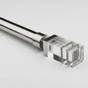 Rectangular Square Deco Curtain Rod & Finial Set, Extendable from 120cm - 380cm