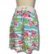 Barbara Gerwit Vintage Women’s Size XL Flamingo Print Drawstring Waist Skirt