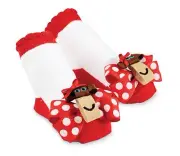 Mud Pie Polka Dot Bow Monkey Socks 0-12 Months