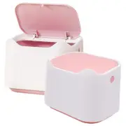 2 Pcs Push Trash Can Sundries Storage Basket Desktop Waste Bucket