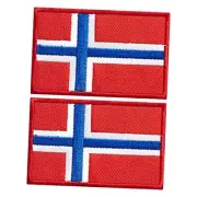 2 Pack Flag Patch Flags Embroidered Patches Norwegian Flags Military Norway