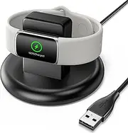 Meliya Charging Stand Dock for Fitbit Charge 6 / Charge 5 / Luxe Charger, Aluminum Base Station with 4.5ft Cord for Fitbit Charge 6 / Charge 5 / Luxe Smartwatch