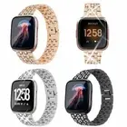 For Fitbit Versa 4/3/Sense 2/Sense Replacment Wrist Band Strap Metal Diamond