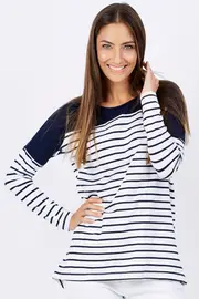 The Stripe Tunic Tee--BIRDK-368