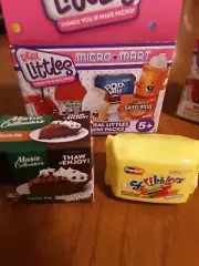 Real Littles Micro Mart, Turtle Pie And Scribblers, New Open Box