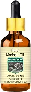 Pure Moringa Oil (Moringa oleifera) with Glass Dropper Natural Therapeutic Grade Cold Pressed 15ml (0.50 oz)