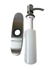 Brushed Nickel Kitchen Sink Soap Dispenser w/Deck Plate