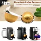 4Pcs Refillable Coffee Capsule Shell For Nespresso Vertuoline