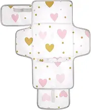 Reusable Diaper pad with Tissue Pocket Waterproof Changing pad Lightweight & Foldable Changing Station