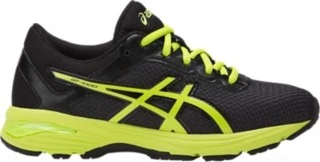 ASICS Unisex Kids' GT-1000 6 GS Grade School Running Shoes Black/Energy Green/Si