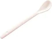 Retro Ceramic Spoons, Rice ScoopSet of 10 Stainless Steel Spoon Baby Spoon Coffee Tea Soup Spoon White