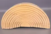 Grimm's Large 12-Piece Rainbow Stacker Wooden Nesting Puzzle/Building Blocks