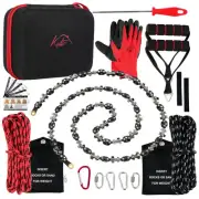 48 Inch High Reach Tree Limb Hand Rope Chain Saw - Cuts Branches Easily, Blad...