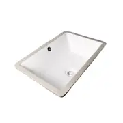 530*340*170mm Gloss White Ceramic Rectangle Under-Mount Basin