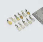 WHOLESALE 11PC925 SOLID STERLING SILVER NATURAL ETHIOPIAN OPAL PENDANT LOT O972
