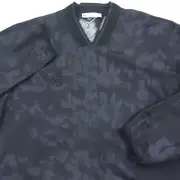 $350 Y-3 Yohji Blue Leopard Print Pullover V-Neck Lightweight Jacket Mens Large