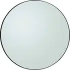 Round Mirror Metal Black Bathroom Vanity Makeup Circle Edge Entrance Hallway