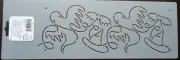 Stencil Quilting Fright Nite Border 4" 10cm quilt QC UEW607 ghost bat witch hat