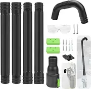 Gutter Cleaning Attachment Replaces AGC1000 Cleaning Kit & Mounting Bracket Kit for EGO 530CFM 580CFM 575CFM 650CFM 615CFM LBX6000, W/Battery Holders - Easily Clear Leaves And Debris From Gutters