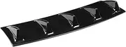 Car Rear Bumper Chassis Universal Automotive Fin Spoiler Wing Lip Diffuser Double-Sided Adhesive Vehicle Exterior Fins Spoiler Canards Accessary (M 10 Inch 121 Outlet Holes)