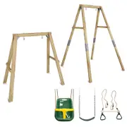 Lifespan Bloom Growable Swing Set with Baby Seat (Green), Belt Swing & Trapeze