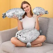 30cm/60cm/80cm Chubby Blob Seal Pillow Stuffed Cotton Plush Animals Toy for Kids