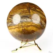 4.2" Tiger Iron Eye Hand Carved Crystal Ball/Sphere, Crystal Healing