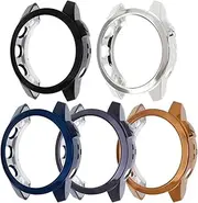 FitTurn [5 Pack] Compatible with Garmin Fneix 7,Fenix 7S, Fenix 7X, Epix Gen 2 Case TPU Plated Case Shock-Proof Cover All-Around Protective Bumper Shell (Fneix 7, FiveColors)