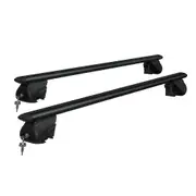 Universal Car Roof Rack Aluminium Cross Bars Adjustable - Black